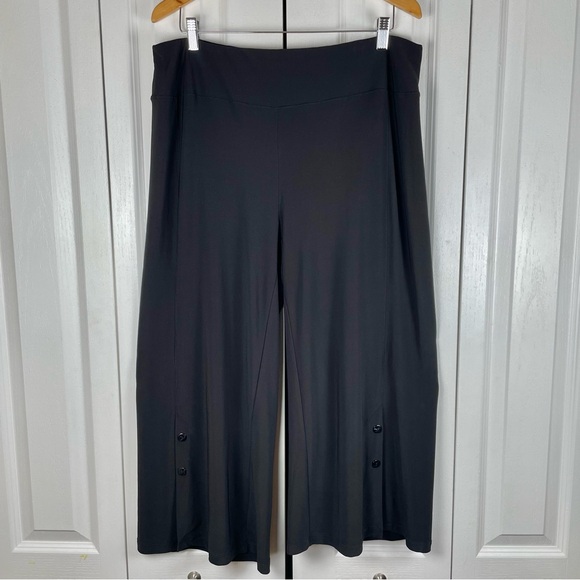 Cover Charge Pants - Cover Charge Pull on Wide Leg Pants Women’s XL Black 24” Inseam Goth Relaxed Fit